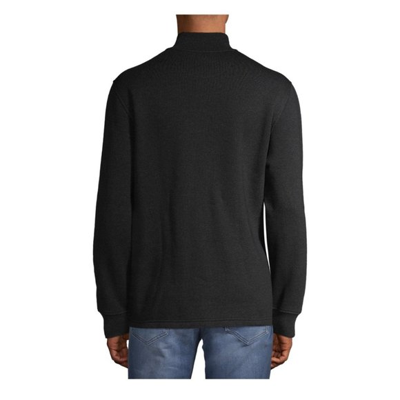 George Black Men's Quarter Zip Layering Fleece Long Sleeve Casual Size Medium - Picture 4 of 6